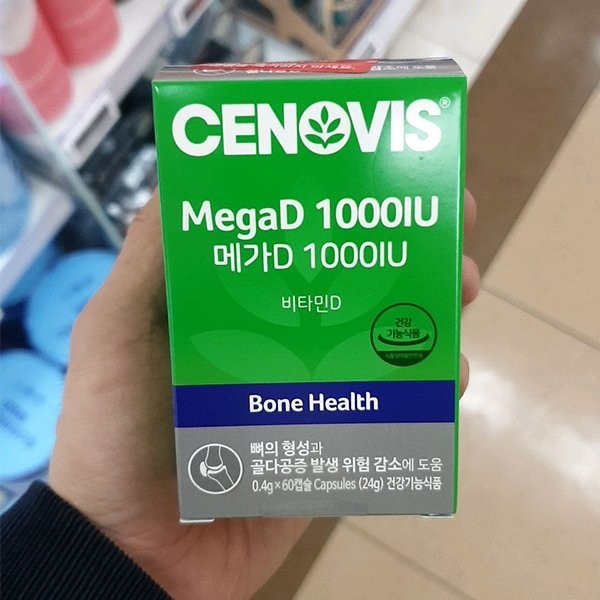 Cenovis Mega D 1000IU 0.4gx 60 capsules / 세노비스 메가D 1000IU 0.4g x 60캡슐