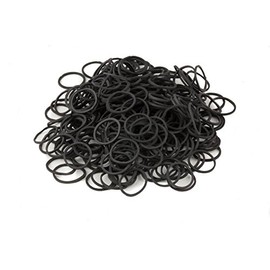 Mytoptrendz® 500 PCS Rubber Bands for Pony Tails and Braids Thin Small Elastic Hair Bands Tiny Plaiting Cornrow Brading bands For Kid Girls and Women (BLACK RUBBER)