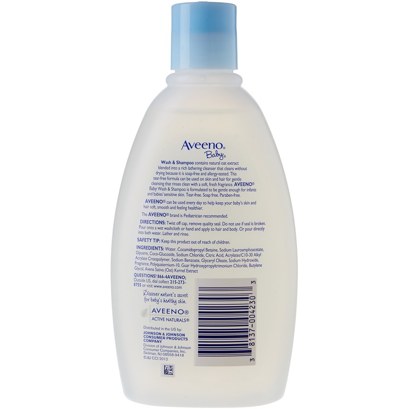 Aveeno Baby Wash and Shampoo - 12.0 oz.