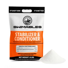 Swimables 8-Pounds Premium Pool Stabilizer & Conditioner, Max Strength Cyanuric Acid for Pools, Spa & Salt Water – Reduces Chlorine Loss, Ideal for Swimming & Hot Tubs