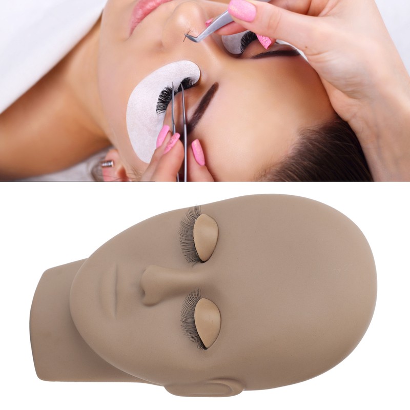 Lash Mannequin Head Makeup Eyelash Extension Practice Doll Head with