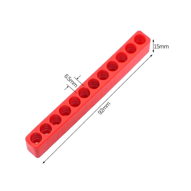 Telituny 12 Hole bit Holder, red 5 Pieces 12 Hole