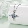 ONEFINITY Moth Necklace 925 Sterling Silver Moth Pendant Abaone Shell