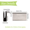 UFURMATE Glass Door Handle 4Pcs Cabinet Finger Pull Handle Silver