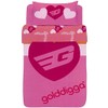 Golddigga 'Pink Banded Heart' Single Bedding Set - Great Gift