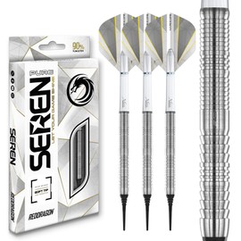 RED DRAGON Darts - Seren Pure 1-90% Tungsten - 18g Barrel / 20g Full Weight Professional Soft Tip Dart Set with Dart Flights and Dart Shafts