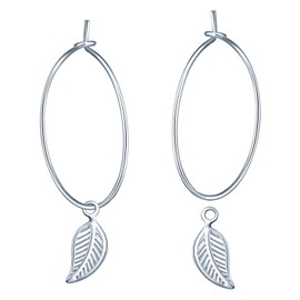 MicLee Women's Earrings 925 Sterling Silver Hoop Earrings with Crescent Moon Earrings with Gift Bag Super Christmas Gift, Silver