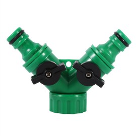 2 Way Hose Splitter Y Hose Connector Drip Irrigation Hose for Garden Watering 3/4"
