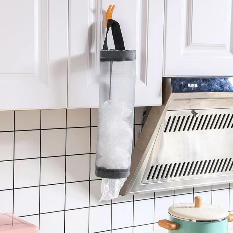 Eleutheromania Pack of 2 Plastic Bag Holder Hanging Folding Net