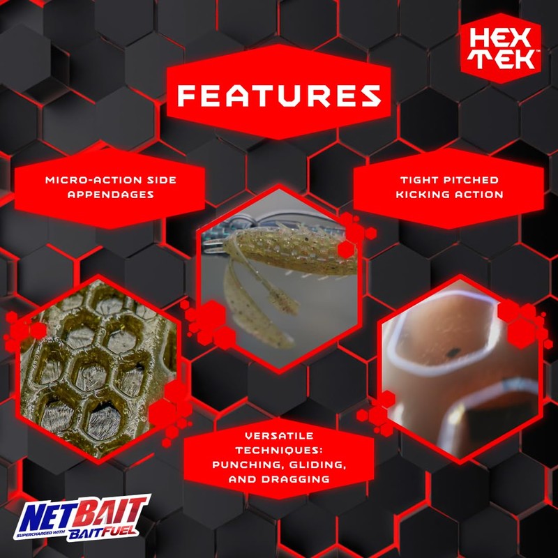 NetBait HexTek Supercharged with BAITFUEL 3.5'' The Rascal - Alabama