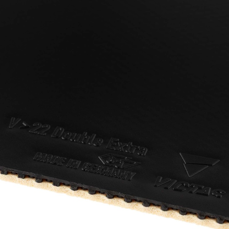 VICTAS Table Tennis Rubber V>22 Double Extra Soft Back Black