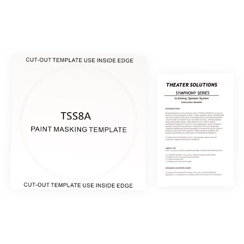 Theater Solutions TSS8A Home Theater Deluxe in Ceiling 8" Angled