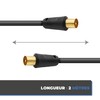APM 408019 - TV Cable Male/Male 9.52mm + Female Adapter