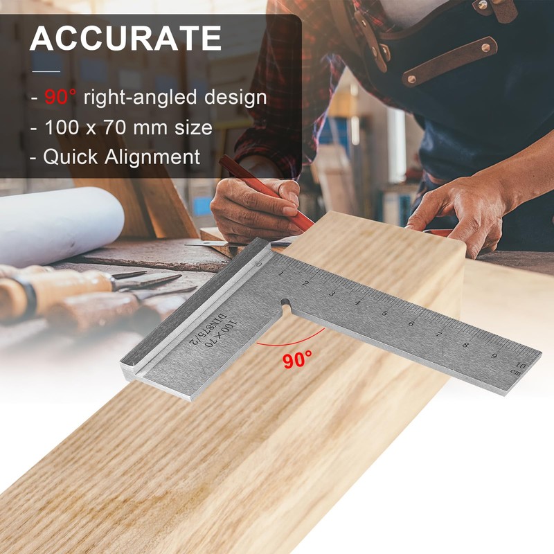 Aweohtle Engineer's Square with Stop 100 x 70 mm, 90°