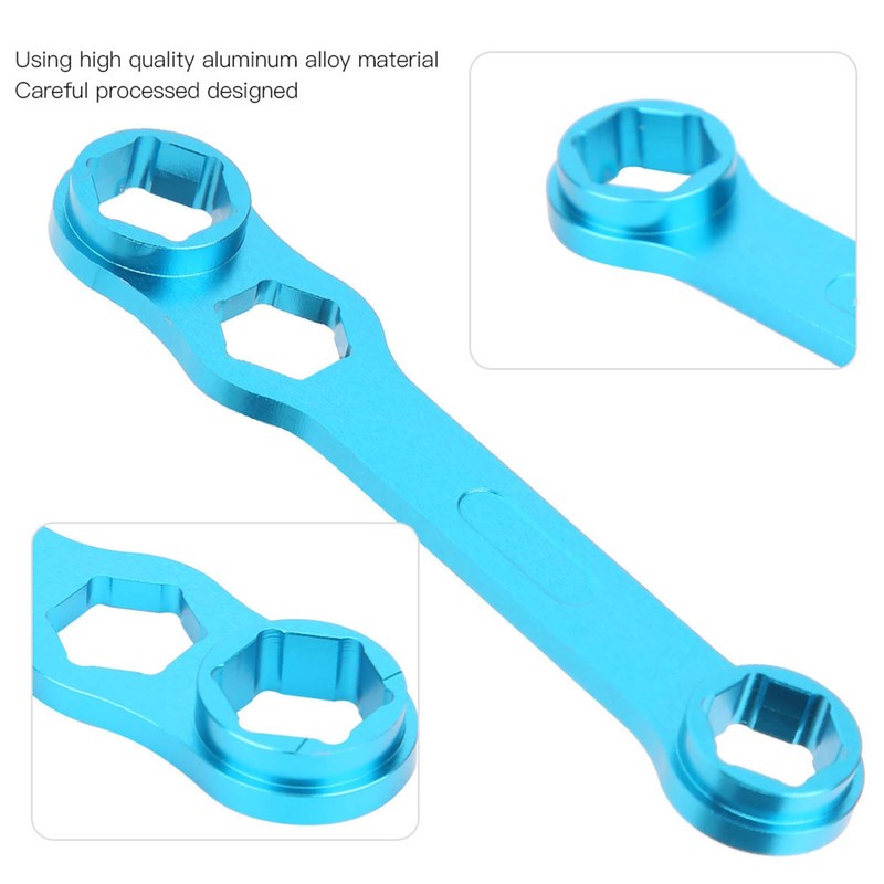 DIY Casting Fishing Reel Wrench Blue Aluminium Alloy Spanner Repairing