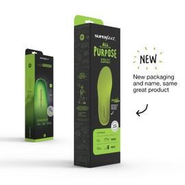 Superfeet All-Purpose Wide-Fit Support Insoles (WideGreen) - Trim-To-Fit Orthotic Arch Support Shoe Inserts - Professional Grade - 15.5-17 Men