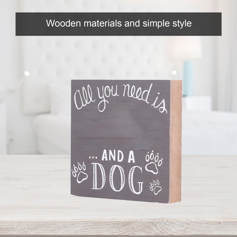 3Pcs Wooden Box Sign Pet Lovedog Letter DIY Wood Crafts