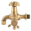 Copper Water Faucet, G1/2in Thread Single Cold Washing Tap, Retro