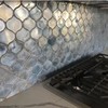 Tenedos Blue Pearly Lantern Arabesque Glass Mosaic Wall Tile for