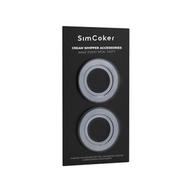 SimCoker Head Gasket for Whipped Cream Dispenser,2 pcs Replacement Part fit Most Whipped Cream Maker,Leak-Proof Seal,Transparent