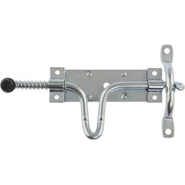 Hillman 852509 Hardware Essentials Zinc Plated Door & Gate Latch with Spring Loaded Sliding Bolt, Zinc-Plating