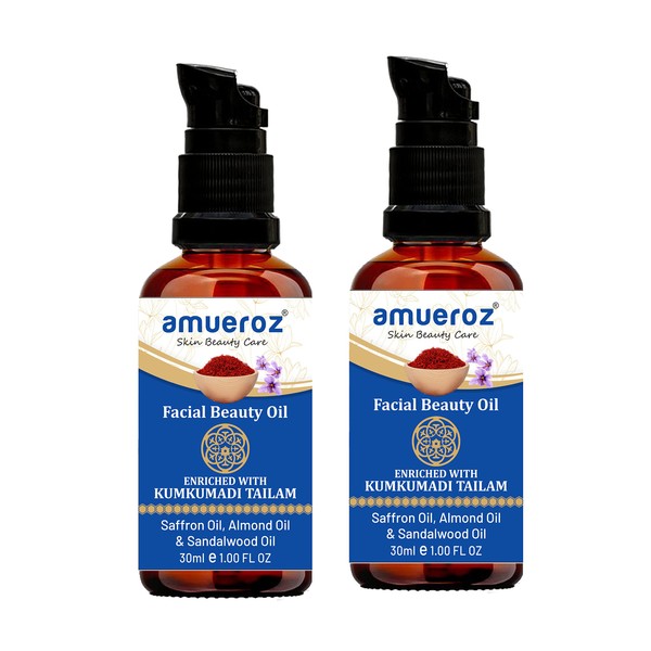 Amueroz Kumkumadi Tailam for Glowing Skin -PACK OF TWO. Kumkumadi