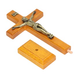 Crucifix, Decoration Wooden Gifts Catholic Crucifix Religious Prayer for Home for Church for Desk