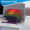 SUPEASY Fan Shaped Desk File Organizer, 6 Compartments for Filing