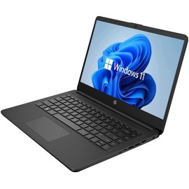 HP Newest 14" Flagship Laptop, Windows 11 OS, AMD Dual-Core Processor Up to 2.60 GHz, 4GB RAM, 128GB SSD, Webcam,