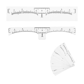 Bojueshaw 100pcs Eyebrow Stencil Template,Brow Measuring Shaper Tool,Disposable Brow Mapping Ruler Sticker for Microblading & Makeup