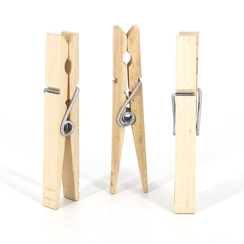 Clorox Wood Clothespins with Spring - Value Pack of 50