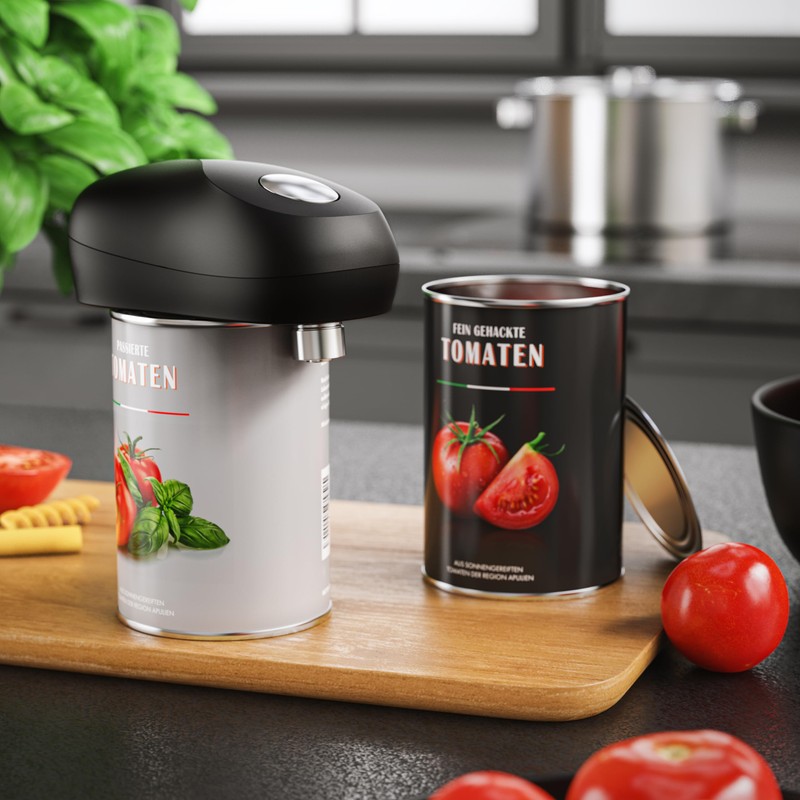 Arendo Electric Can Opener with Automatic 360° Rotation, Opening without