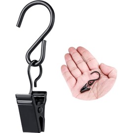 Christmas Light Clips Hanging Hooks - 50 Pack Outdoor String Light Clips - Heavy Duty Metal Camper Awning String Party Light Hook - Holiday Light Clips Hangers Canopy Tent RV Xmas Decor Clamps