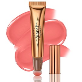 Bluemega Rubor Líquido, Rubor En Crema, Iluminador De Cara En Barra, Varita De Belleza De Contorno, Blush Stick Con Aplicador De Cojín, Colorete En Crema, Súper Sedoso, Acabado Mate Natural (8#)