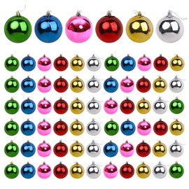 RmKbe Mini Bauble Mini Christmas Tree Baubles 3 cm Christmas Balls Decoration Shatterproof Hanging Ornaments for Christmas Tree Party Decoration (72)