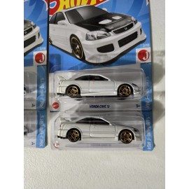 Hot Wheels 2024 Hot Wheels Honda Civic Si White JDM *LOT OF 4*