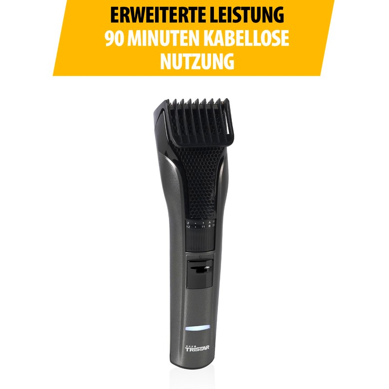 Tristar Barttrimmer – Kabellos – 90 Minuten Akkulaufzeit – Klingen