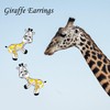 Giraffe Earrings Sterling Silver Giraffe Stud Earrings Giraffe Jewellery Gifts