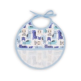 Ti TIN 100% Cotton Bibs with Cross Stitch - Very Soft - Assorted Patterns - 19 x 19 cm - Pack of 4