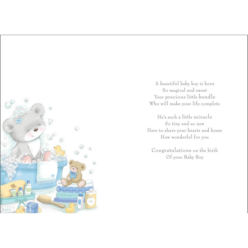Baby Card Baby Boy - 9 x 6 inches -