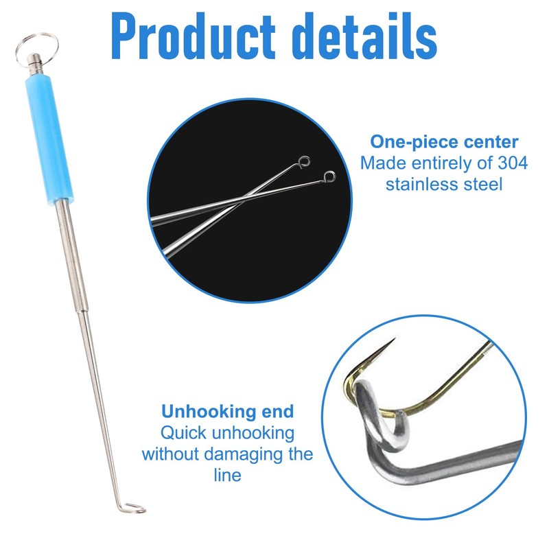 2 Pack Stainless Steel Fishing Hook Remover - Safe &
