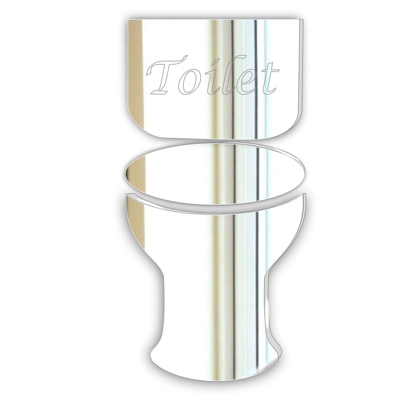 Mirrors-interiors DOOR PLAQUE- Etched Bathroom & Etched Toilet