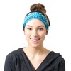 RiptGear Stretch Sport Headband for Women (Tribal Blue) — Made
