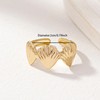 TseanYi Seashell Ring Gold Shell Adjustable Ring Sea Shell Open
