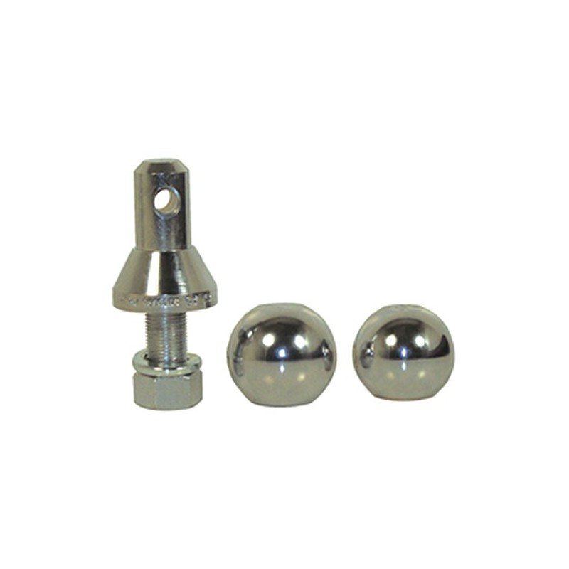 Convert-A-Ball 105LB Super-Long Nickel-Plated Shank with 2 Balls - 1"