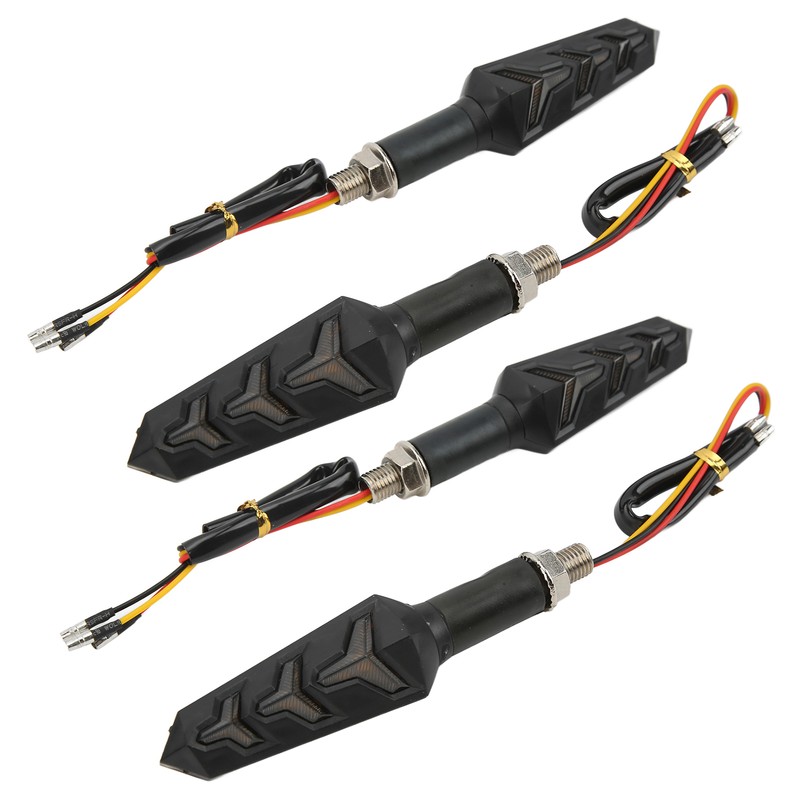 4Pcs Motorcycle LED Turn Signals Daytime Running Lights Blinker Front