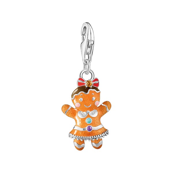 Thomas Sabo 2 Silver Gingerbread Girl Charm Pendant Recycled 925