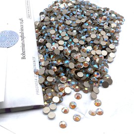 White Opal AB Colors Effect Czech Preciosa Maxima ss20 5mm Flatbacks 144 Pieces 20ss No Hotfix Round Rhinestones DIY Bling Deco Nail Arts