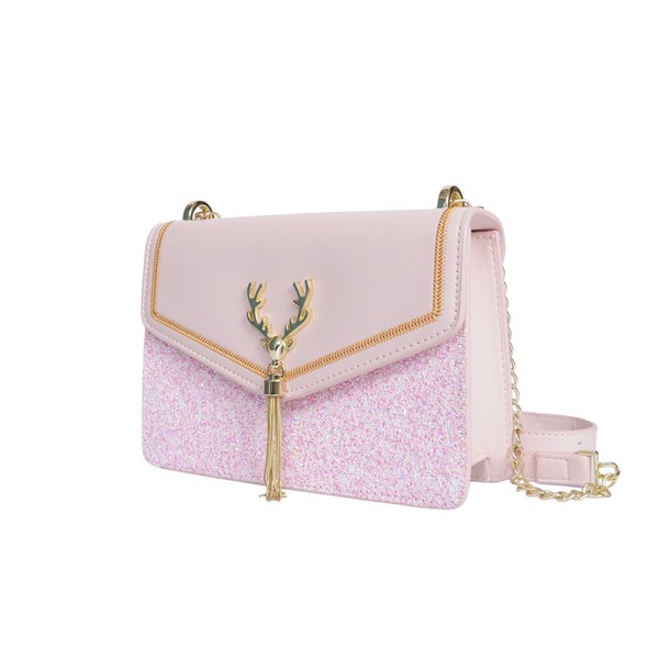 PURFEA Crossbody Bag for Women Leather Shoulder Purse with Chain