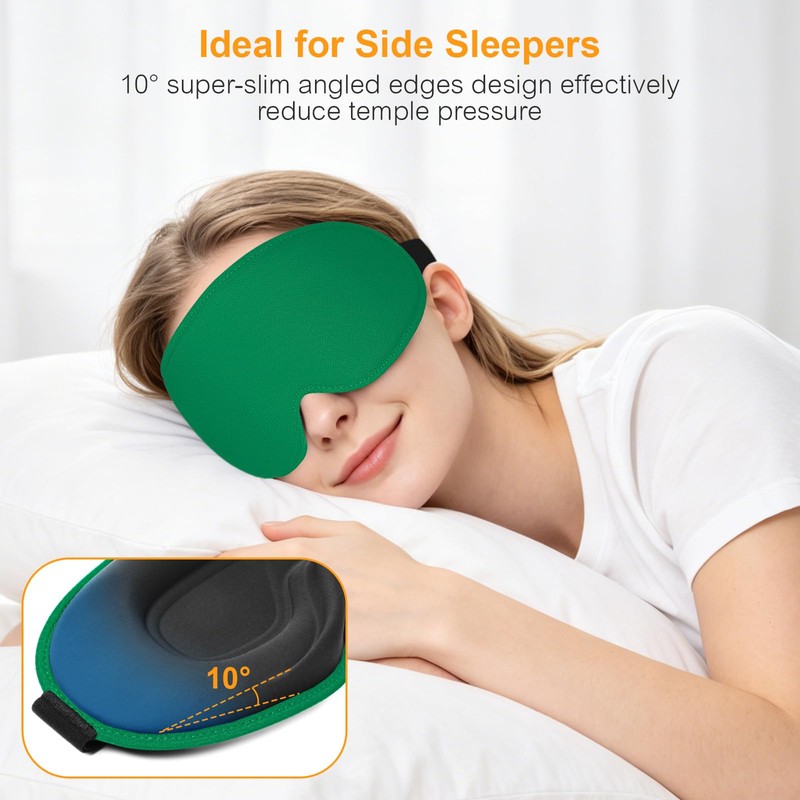 Gritin Mascherina per Dormire 3D sul Fianco, Upgrated Maschera per